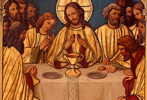 "BRUSSELS - JUNE 24: Last super of Christ. Paint on the wood from main altar of Saint Antoine church on March, 2012 in Brussels."